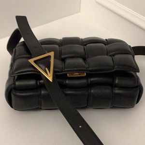 Bottega Veneta, Authentic - Classic Padded Cassette in Black Lambskin